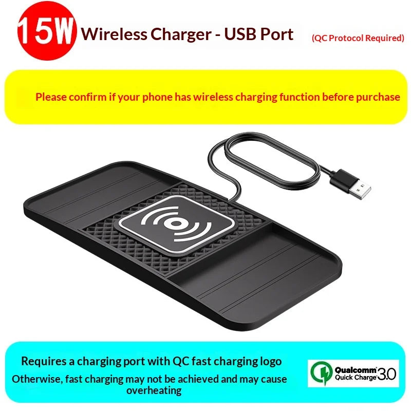Kabelloses Lade-Pad Auto 15W