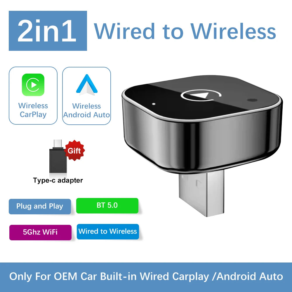 2in1 CarPlay/Android Auto Adapter