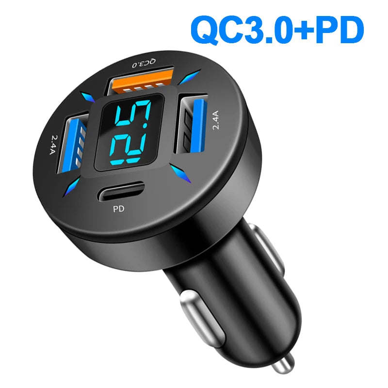 66W USB Auto Ladegerät 4 Ports Schnellladung