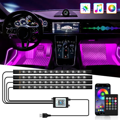 Kabelloses Auto LED Innenraum Ambiente Fusslicht – SwissGlanzGarage Autopflege Schweiz