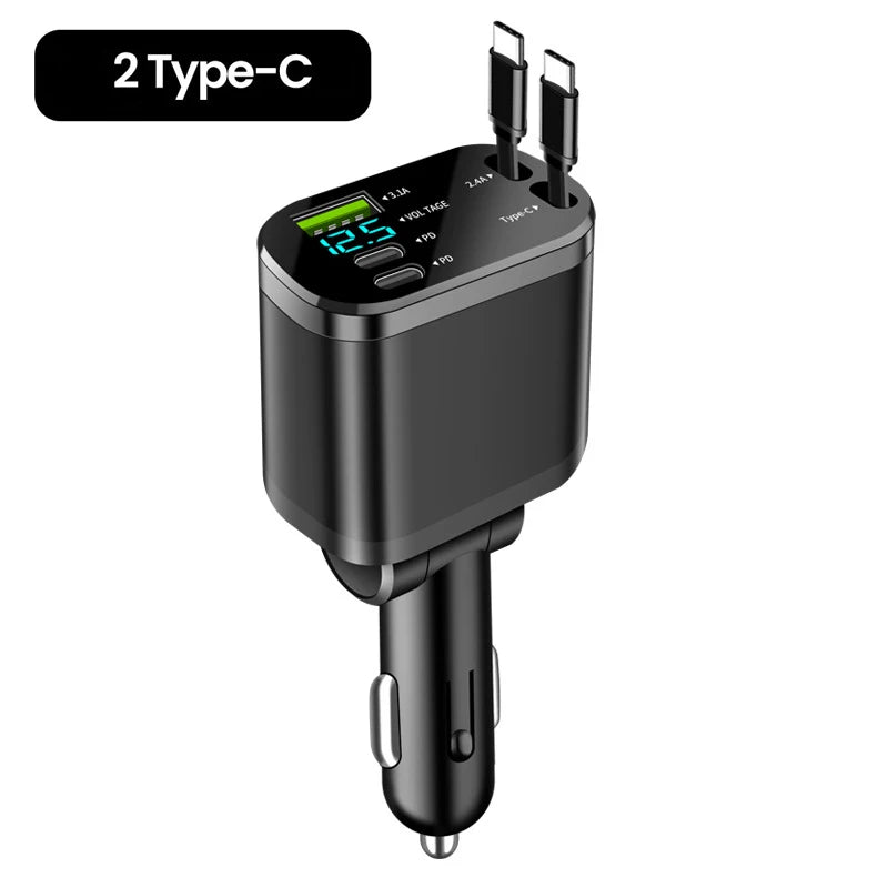 66W Dual USB Auto-Ladegerät – als Rollo