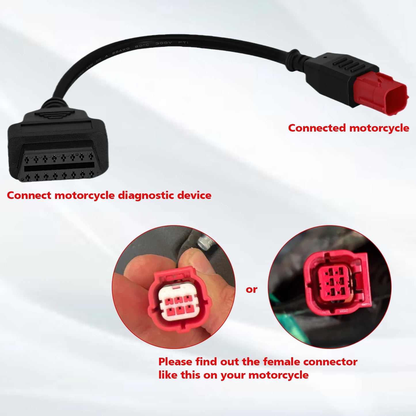 4Pin 6Pin Motorrad-Diagnosekabel für HONDA