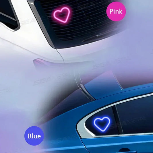 Herzförmige LED-Ambiente Lampe – SwissGlanzGarage Autopflege Schweiz