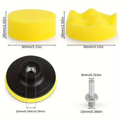 Polierscheibe Set 80mm – SwissGlanzGarage Autopflege Schweiz