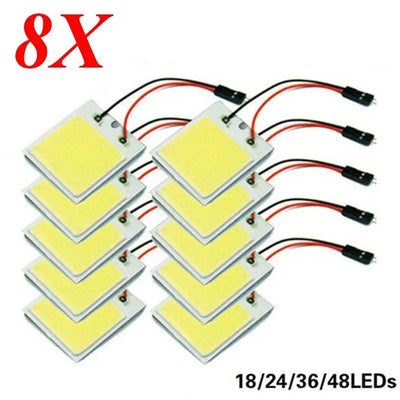 8er Set COB LED Innenraum-Beleuchtung 12V – SwissGlanzGarage Autopflege Schweiz