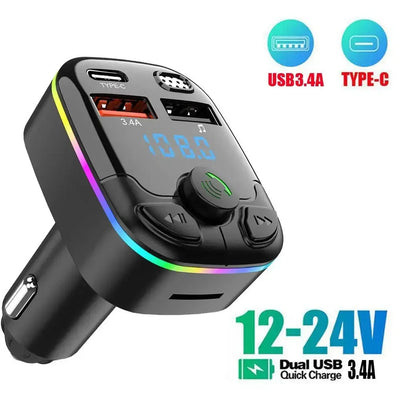 FM-Transmitter Bluetooth 5.0 Dual USB PD Typ-C – SwissGlanzGarage Autopflege Schweiz