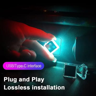 Multicolor USB/Type-C Auto Innenraumbeleuchtung – SwissGlanzGarage Autopflege Schweiz