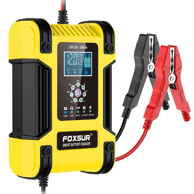 Foxsur 12V 12A Automatik Ladegerät – SwissGlanzGarage Autopflege Schweiz