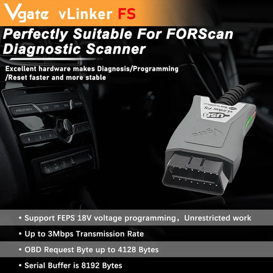 Vgate vLinker FS ELM327 OBD2 Adapter – SwissGlanzGarage Ansicht 2