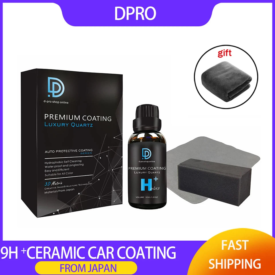 Dpro Keramik-Autobeschichtung, 9H, flüssiges Glas, Nano-Keramik, Auto-Detaillier