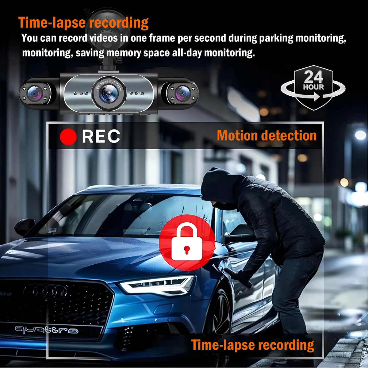 4-Kanal Dashcam 360° Auto Video Recorder – SwissGlanzGarage Ansicht 6