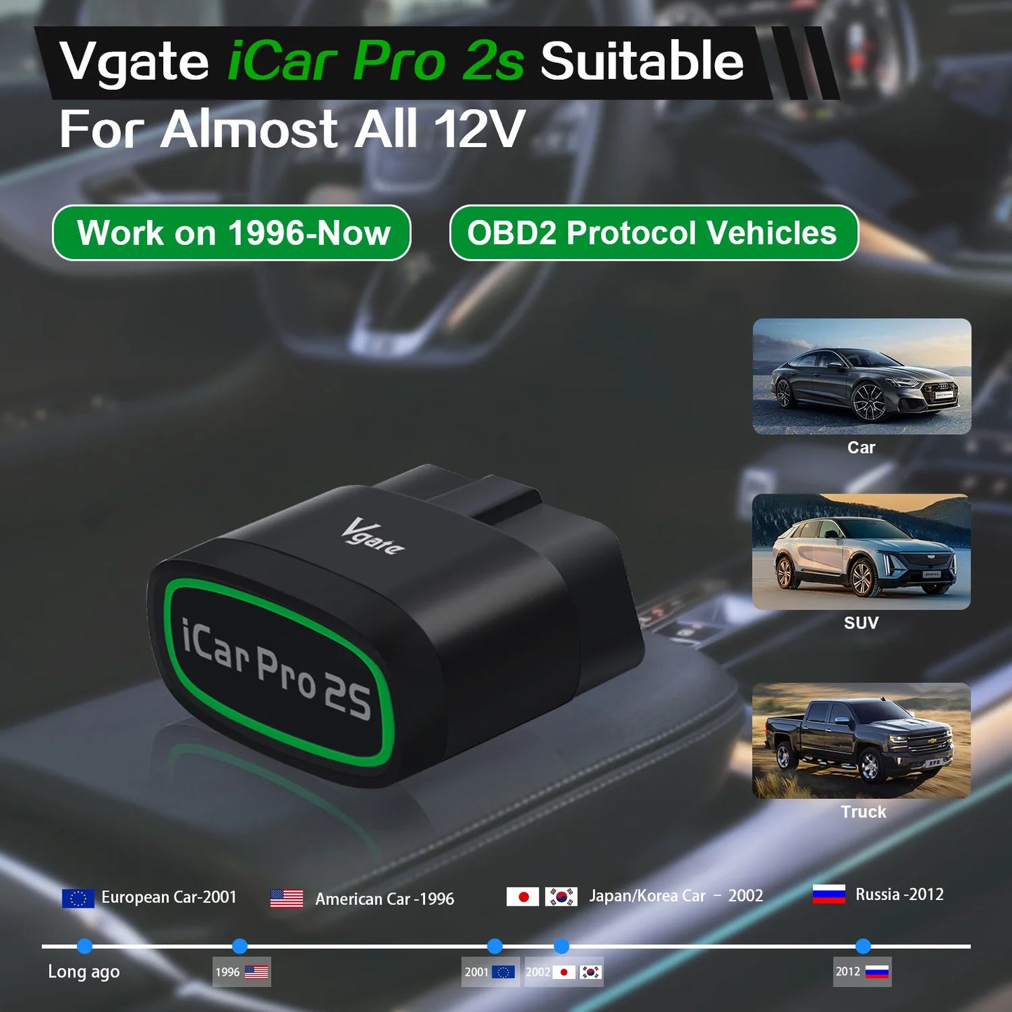Vgate iCar Pro 2S OBD2 Bluetooth Scanner – SwissGlanzGarage Ansicht 6