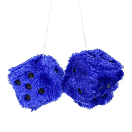 Fuzzy Velvet Rückspiegel-Dekoration Würfel-Set – SwissGlanzGarage Ansicht 2