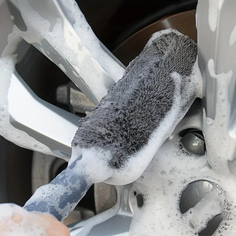 1 Stück Autowaschbürste Mikrofaser Reifenwäscher Radbürste Stamm Staubentferner
