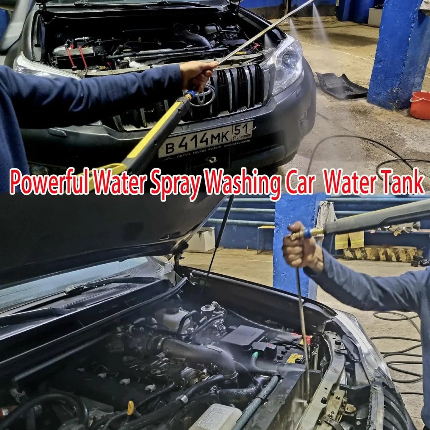 High Pressure Cleaning Wand For Car Water Tank Radiator Condenser Removal-Free Clean Spray For Wash Gun 1/4" Quick Conne