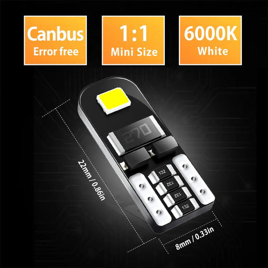 AUXITO W5W T10 LED Canbus Innenraumlicht 10er Set – SwissGlanzGarage Ansicht 2