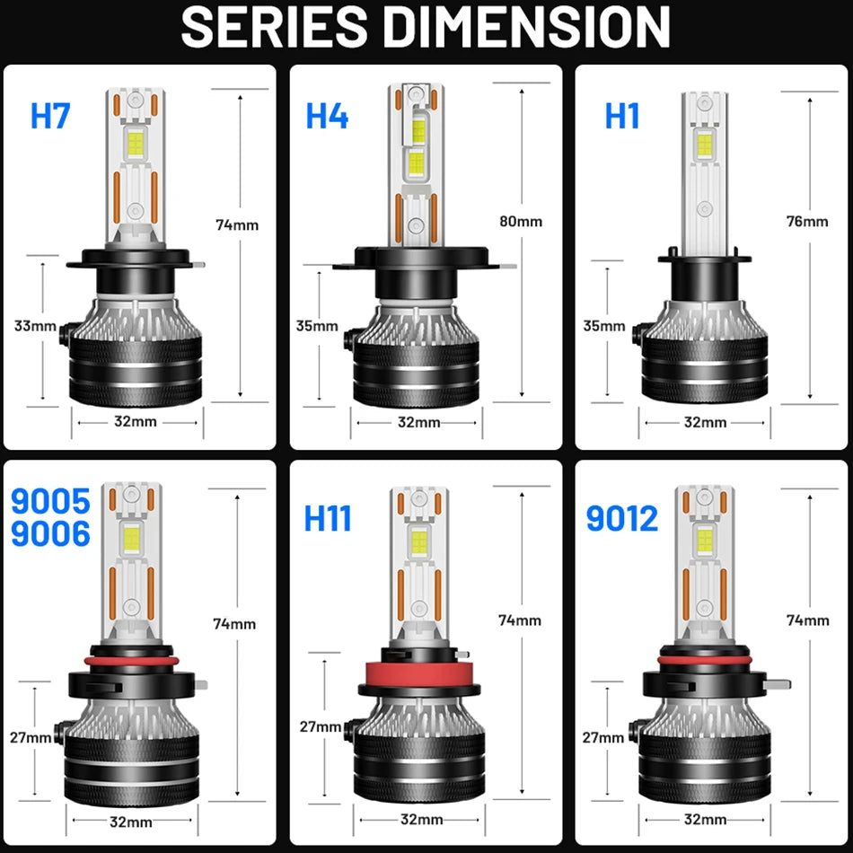Dualvision H4 H7 H1 H11 H8 LED Scheinwerfer – SwissGlanzGarage Ansicht 6