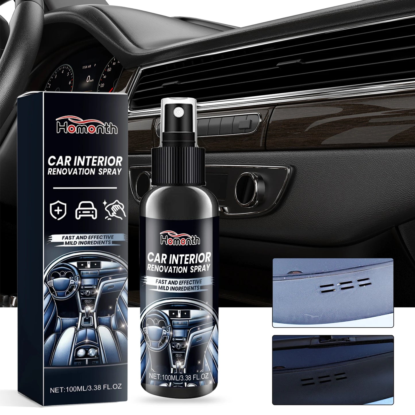 100 ml Auto-Innenraumsanierungsspray, Sitz-Armaturenbrett-Reinigungs-, Dekontami