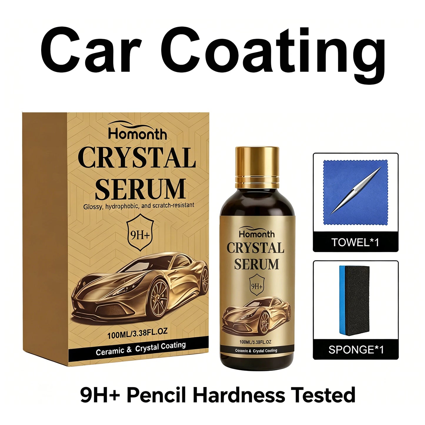 9H + Auto Keramik Beschichtung Kristall Serum Nano Hydrophobe Schicht Farbe Poli