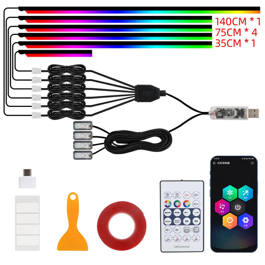 RGB Innenraum LED Streifen Set – SwissGlanzGarage Ansicht 2