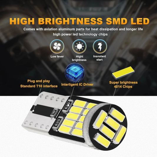 10er Set T10 W5W LED Lampen – SwissGlanzGarage Ansicht 2