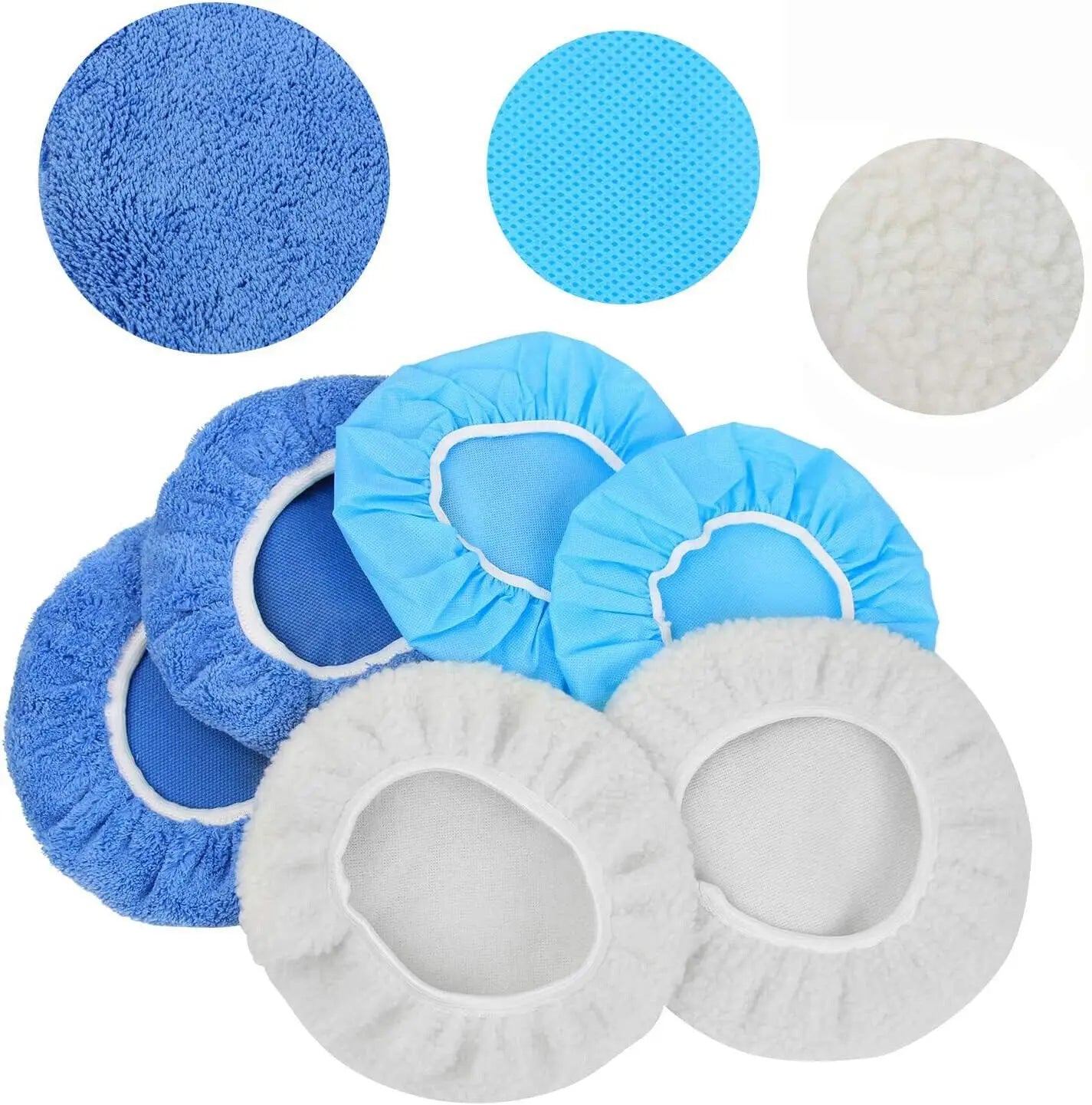 10 Stück 9 bis 10 Zoll Auto-Orbital-Puffer-Polierpads, Motorhauben, Mikrofaser-A