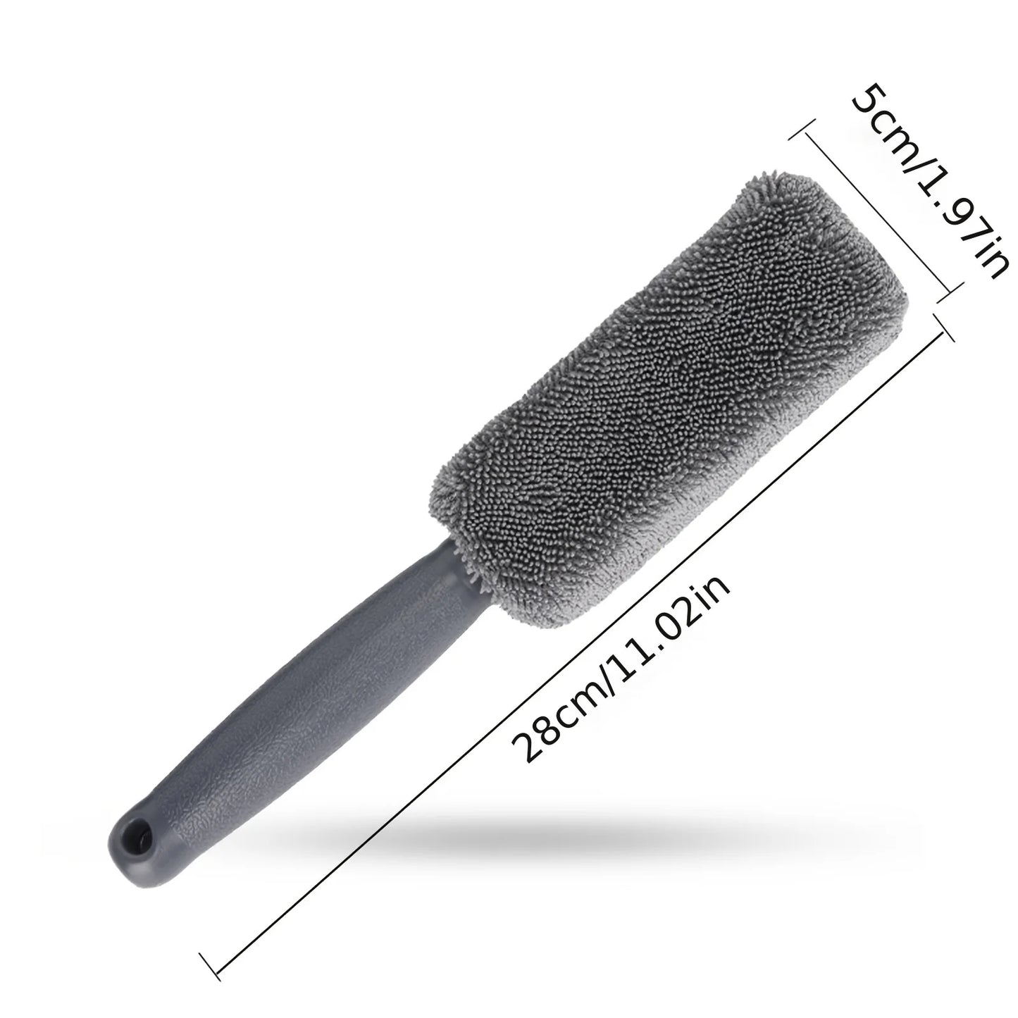 Microfiber Car Tire Brush - Effective Wheel Hub and Rim Cleaner - Perfect for Car Maintenance, Detailing, and Cleaning S