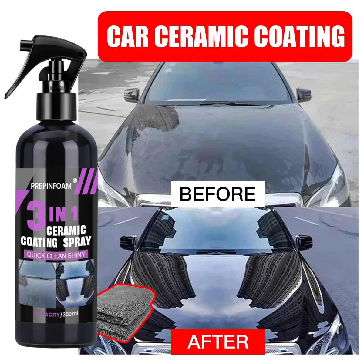 3 in 1 Auto Keramik Nano Beschichtung Flüssigkeit Coatin Nano Kristall Hydrophob