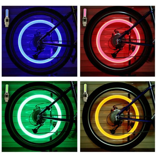 LED Ventilkappen Set für Auto und Fahrrad – SwissGlanzGarage Ansicht 2