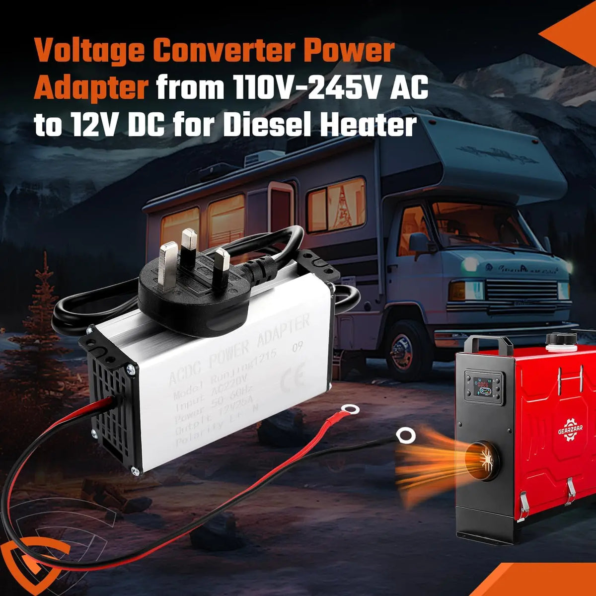 EU/UK Stecker 230V auf 12V Adapter – SwissGlanzGarage Ansicht 6