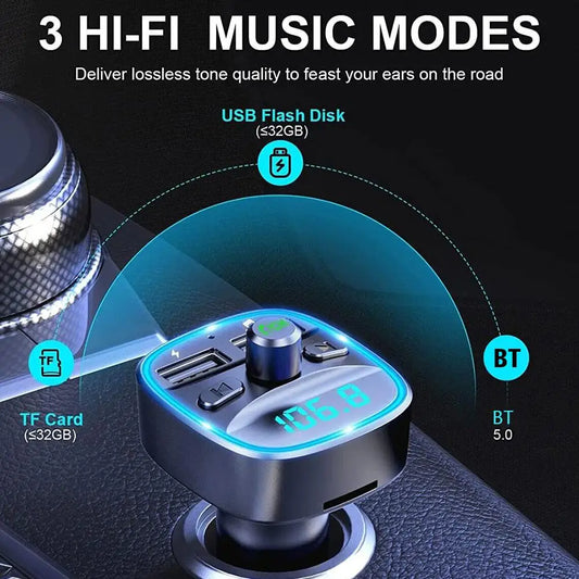 Bluetooth 5.0 Auto-Adapter mit Dual USB-Ladeanschluss – SwissGlanzGarage Ansicht 2