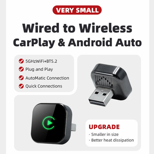 XUDA 2 in 1 CarPlay & Android Auto Adapter – mit kabellosem – SwissGlanzGarage Ansicht 2