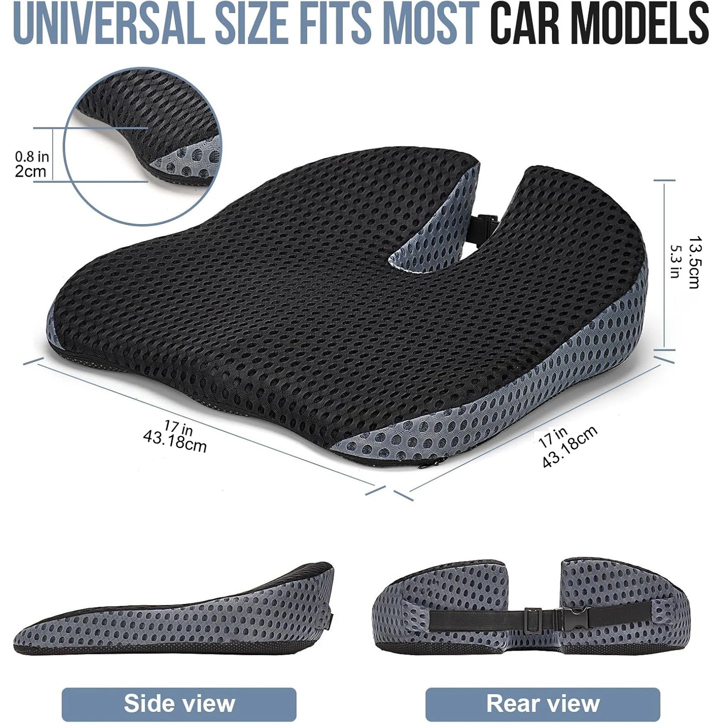 Memory Foam Keil-Sitzkissen – SwissGlanzGarage Ansicht 6