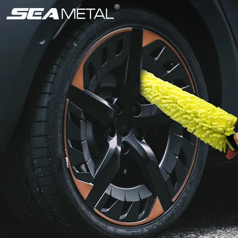 SEAMETAL Auto-Rad-Reiniger-Bürste, Reifen-Felgen-Reinigungswerkzeug, Auto-Scrub,