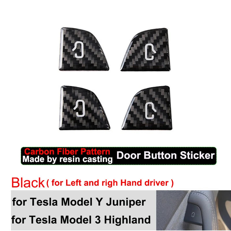 Carbon-Faser Muster Aufkleber für Tesla Model Y