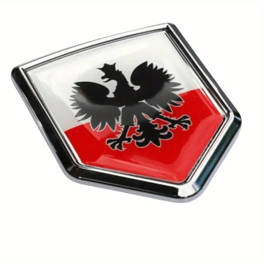 Polnische Flagge Auto-Aufkleber Wappen Emblem