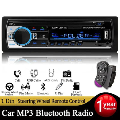1 Din Bluetooth Autoradio mit USB & AUX – SwissGlanzGarage Autopflege Schweiz