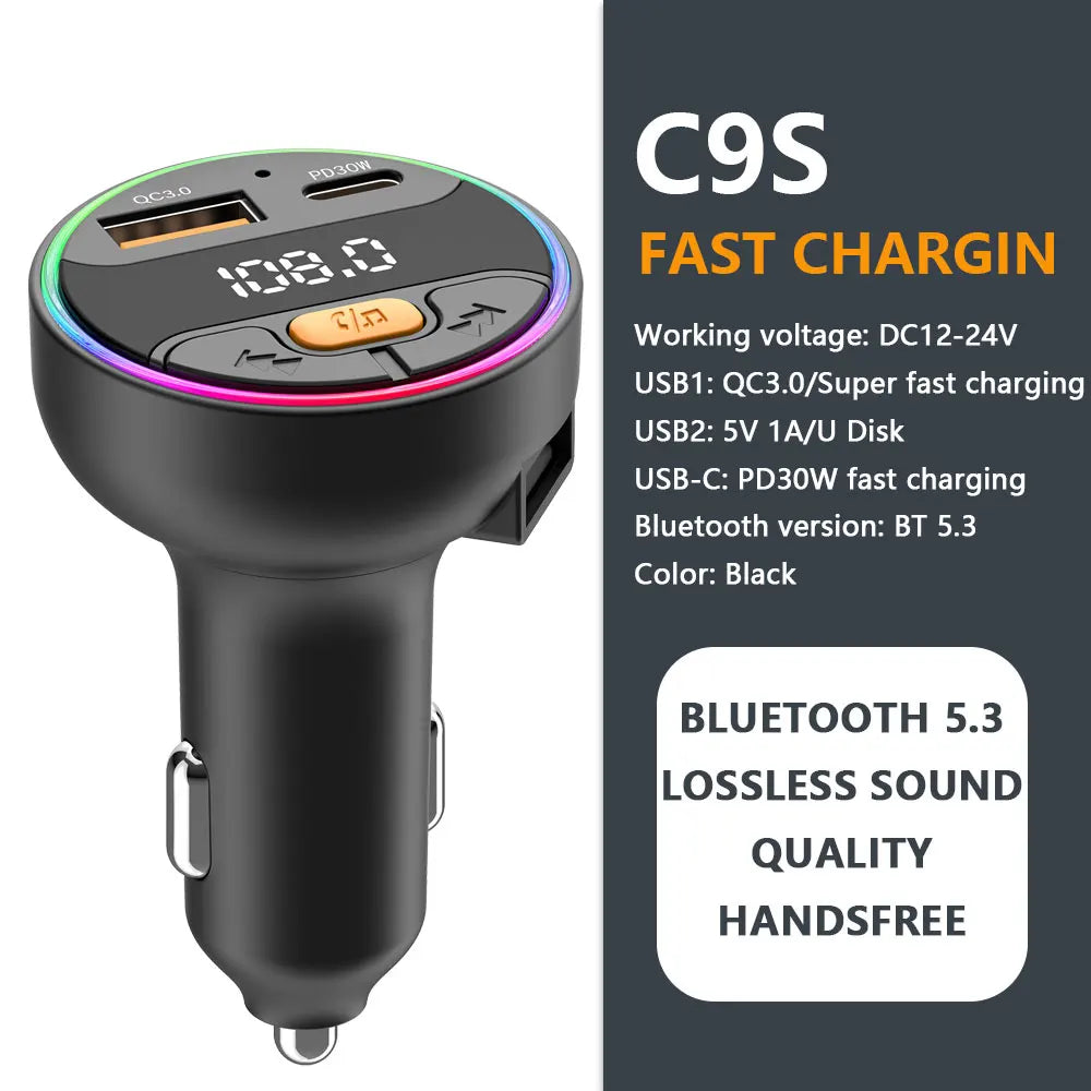Bluetooth 5.0 FM Transmitter – mit kabellosem Laden