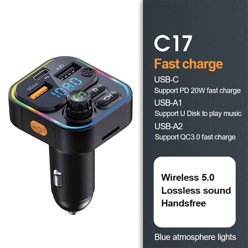 Bluetooth 5.0 FM Transmitter