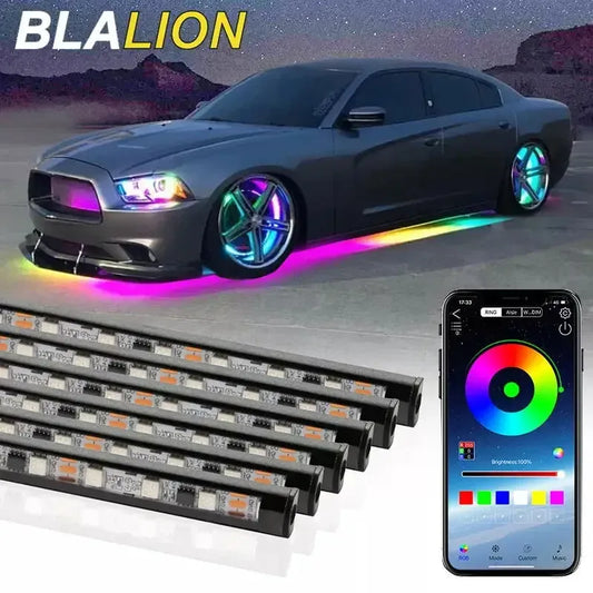 Flexible LED Unterbodenbeleuchtung RGB – SwissGlanzGarage Autopflege Schweiz