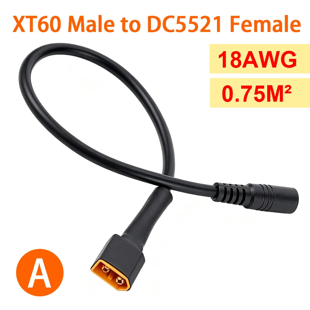 Solarverbindungskabel XT60 Stecker auf DC5521 18AWG
