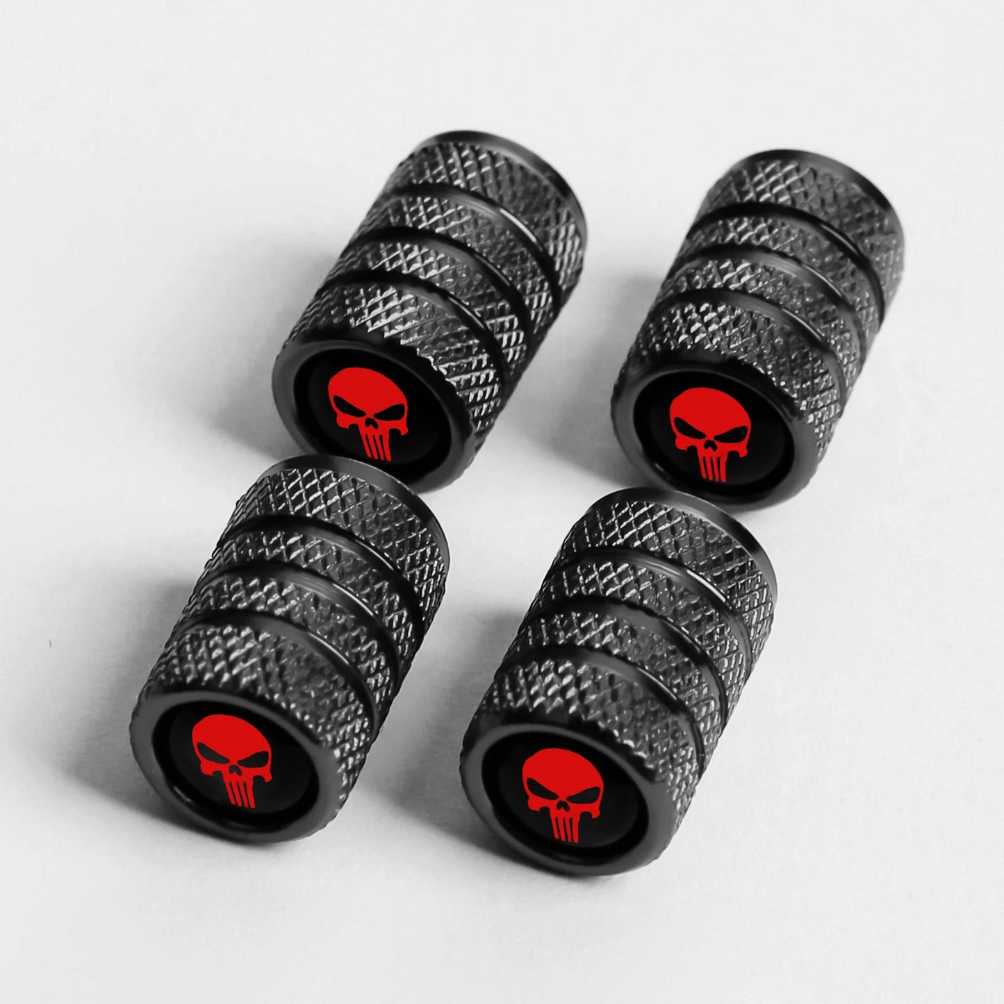 Ventilkappen Set mit Totenkopf-Design