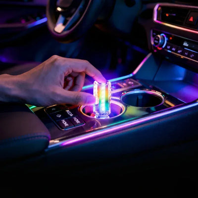 RGB LED Ambient Beleuchtung 13 Modi USB Auto Innenraum – SwissGlanzGarage Autopflege Schweiz