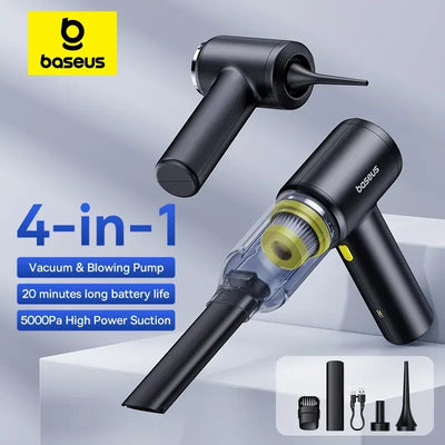 Baseus Auto-Staubsauger Kabellos 4-in-1 – SwissGlanzGarage Autopflege Schweiz