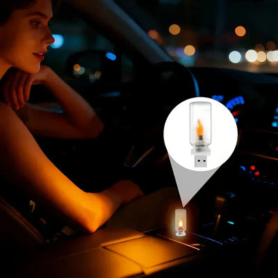 USB LED Flamme Nachtlicht mit Frosted Glas – SwissGlanzGarage Autopflege Schweiz