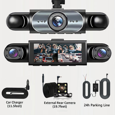 4-Kanal Dashcam 360° Auto Video Recorder