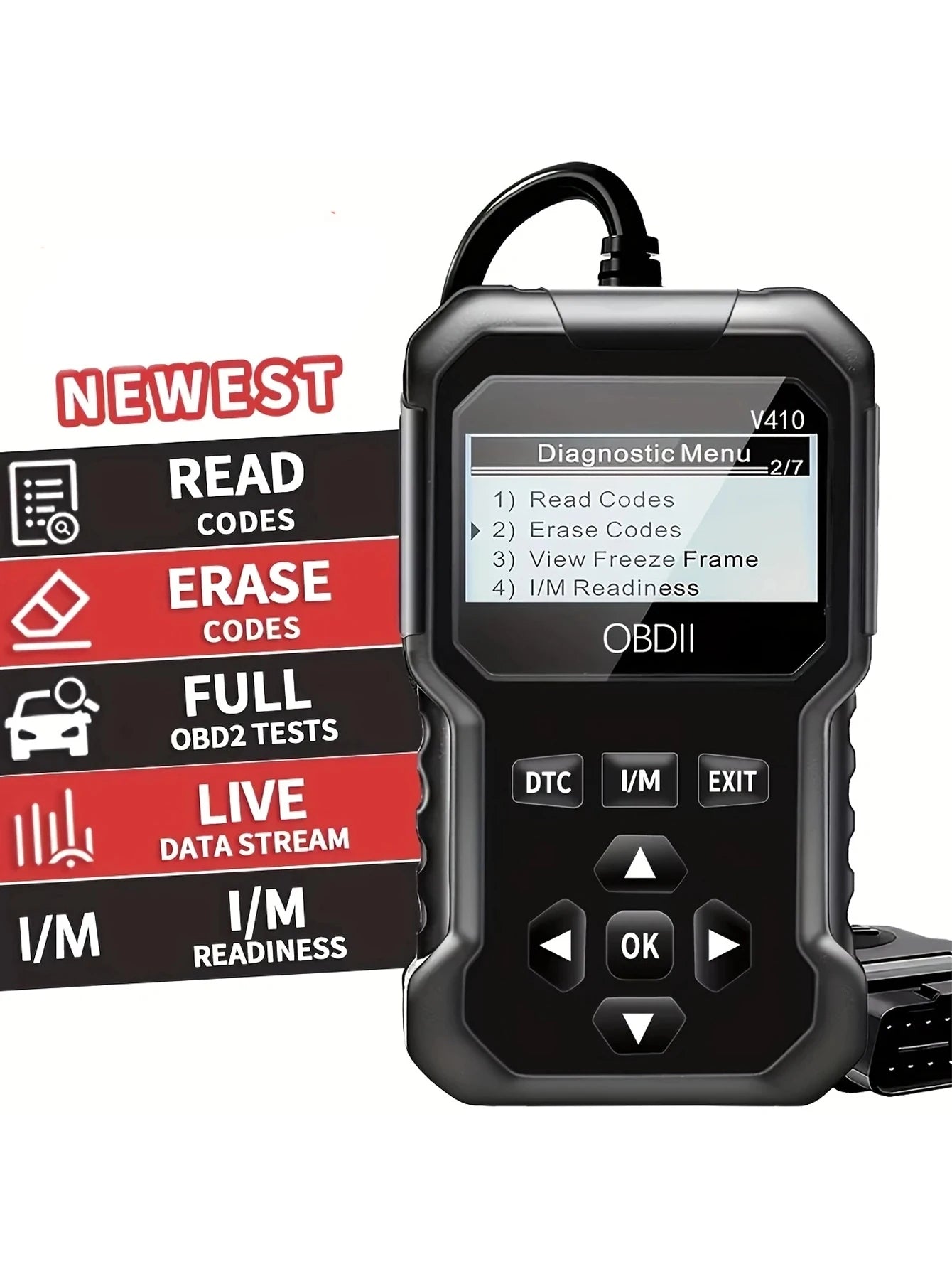 Konnwei KW330 OBD2 Diagnosegerät mit Rost-Entferner Bürste