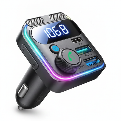FM-Transmitter Bluetooth 5.0 Dual USB PD Typ-C –