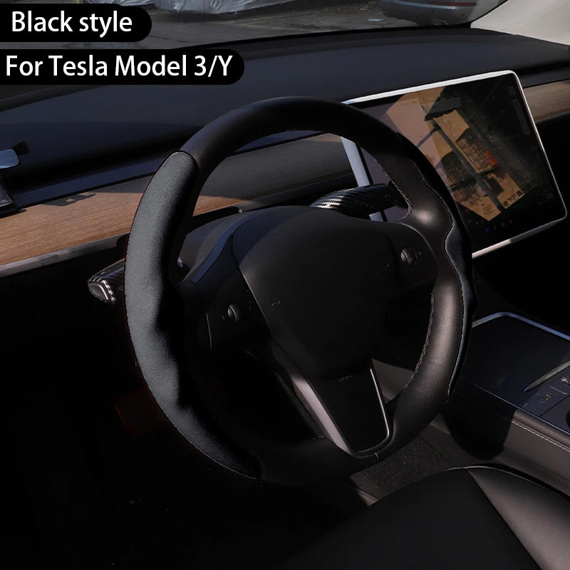 Lenkradbezug aus Mikrofaser für Tesla Model Y Juniper 2025