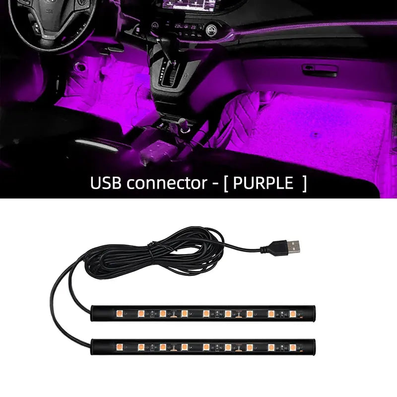 2 in 1 LED Ambiente-Beleuchtung für Auto